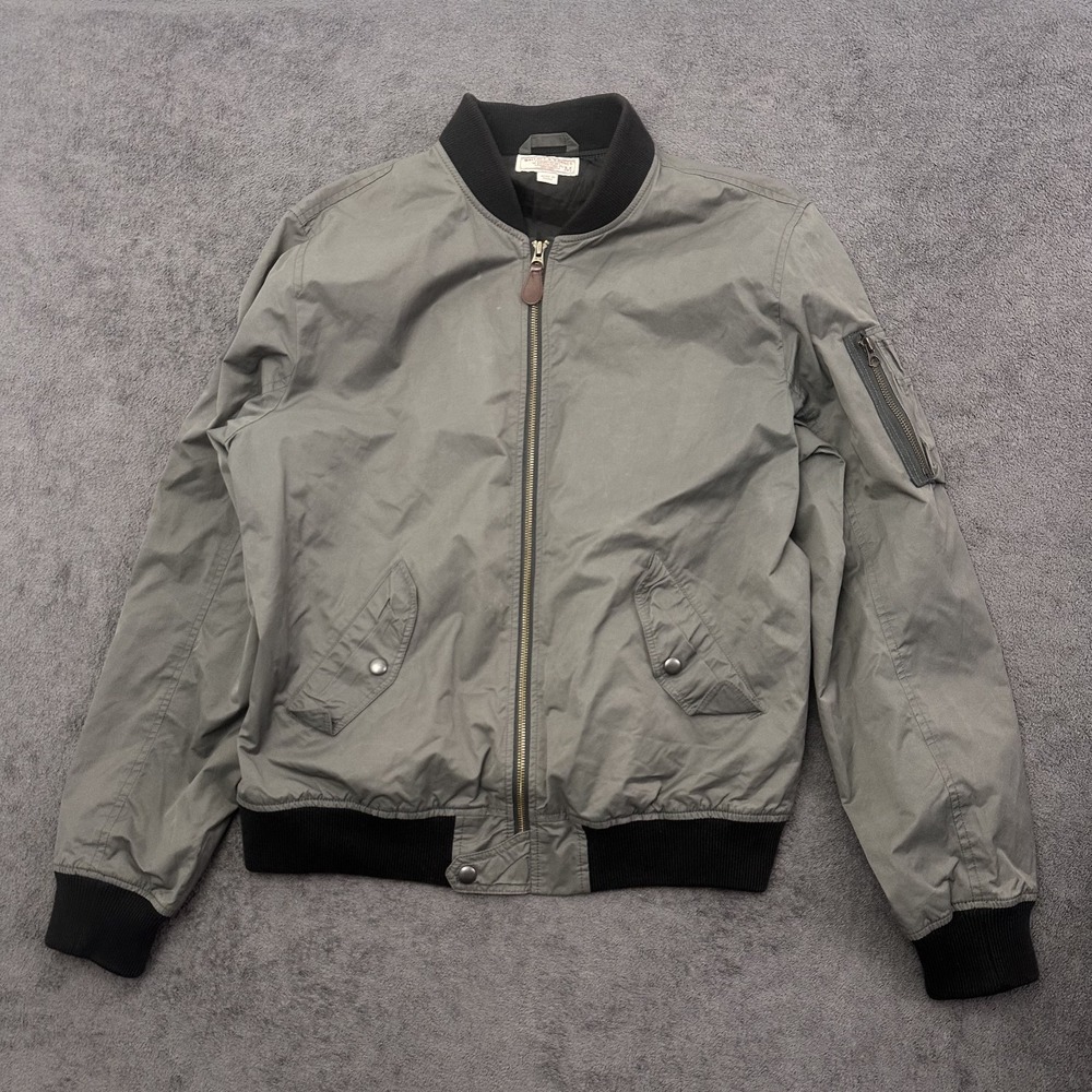 Wallace & Barnes MA-1 Bomber Jacket Men's Medium Green Full Zip J Crew Conmar